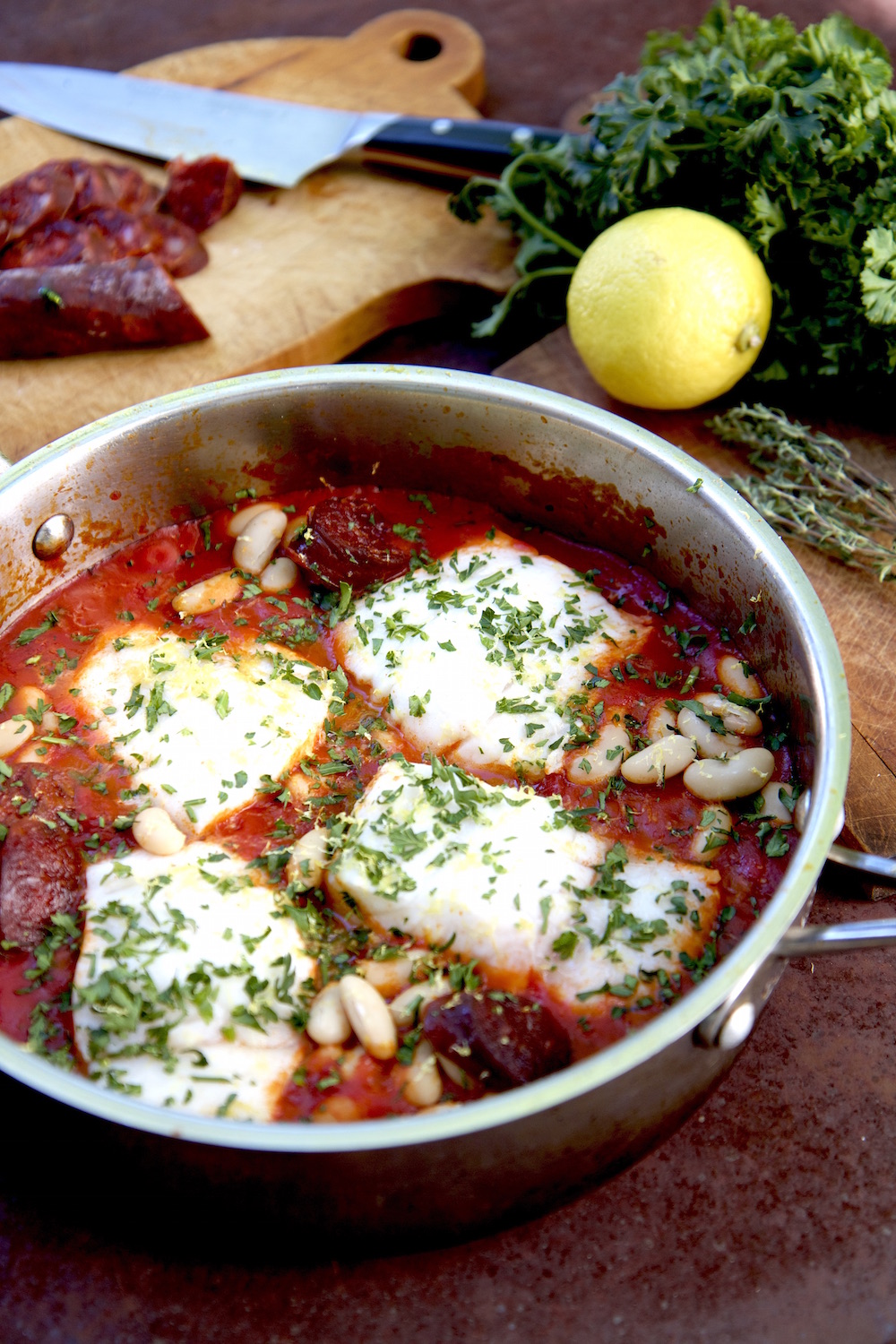 Cod Stew with White Beans and Chorizo | Edible Bronx